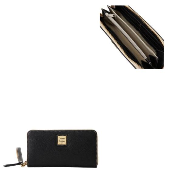 Lucca Leather Large Zip Around Wristlet