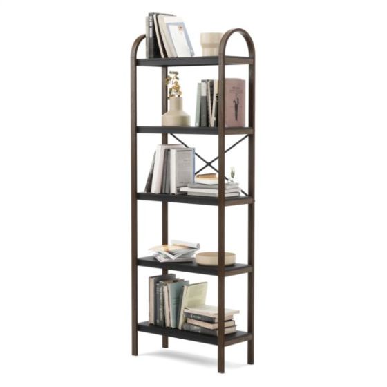Bellwood Freestand Shelf 5 Tier Blk/Walnut