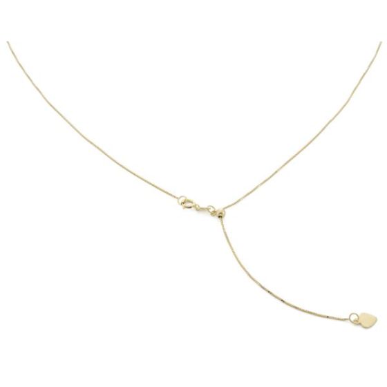 10K Gold Adjustable Chain Necklace Size 22