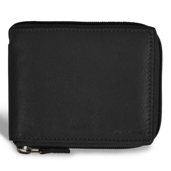 Onyx Leather Zip Around Wallet Size 4.5