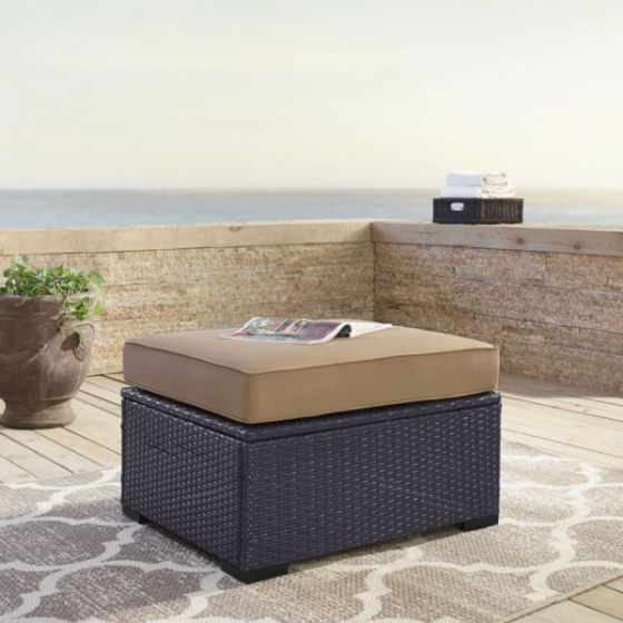 Biscayne Wicker Outdoor Ottoman