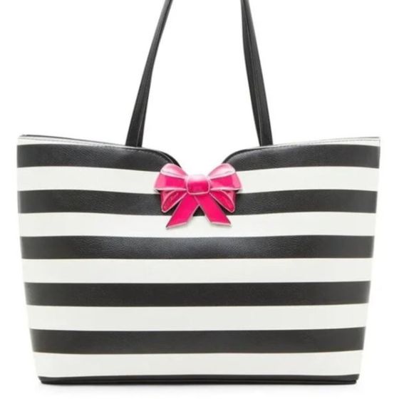 Striped Bow Tote