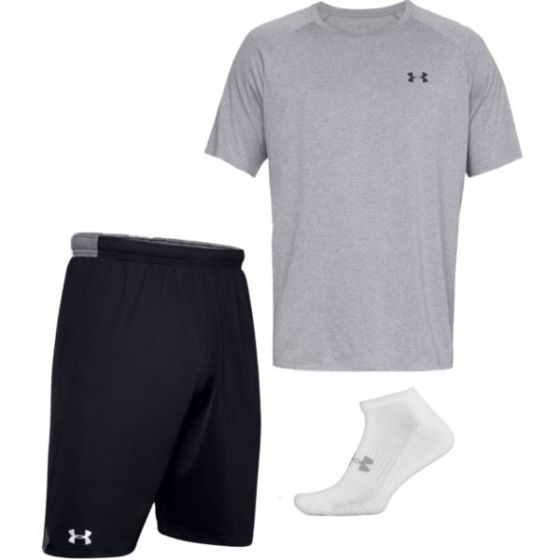 Mens Locker Tee Set-Grey/Black-XL