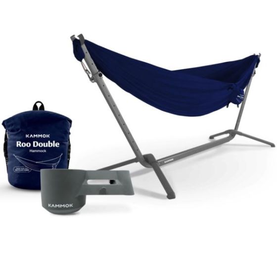 Swiftlet Hammock Stand Bundle - Granite Grey Stand / Midnight Blue Hammock
