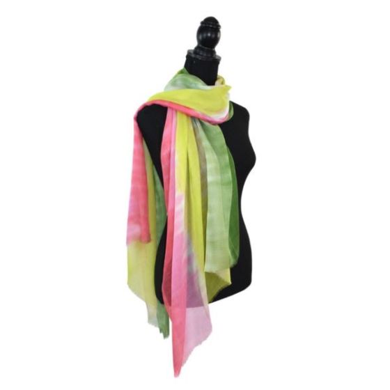 Milagro Tie-Dye Striped Scarf