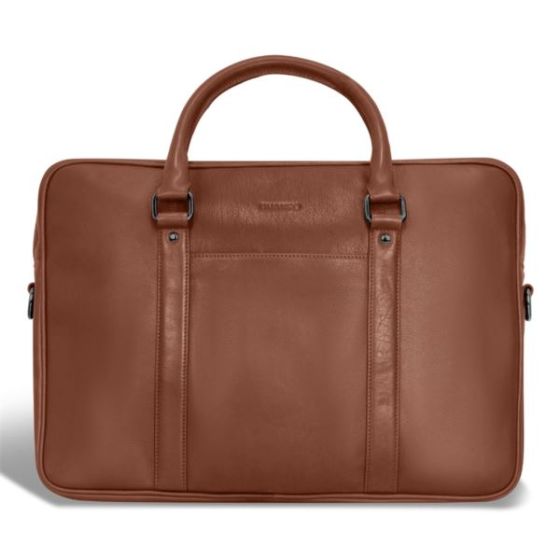 Onyx Leather Slim Briefcase Size 16.3