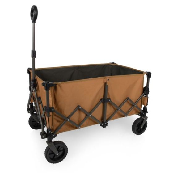 Wilderness Collapsible Folding Wagon, (Brown & Gray)