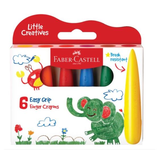 Little Creatives 6ct Easy Grip Crayons