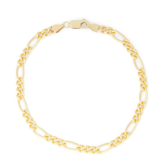 14k Gold Filled Men Figaro Bracelet Size 8.5