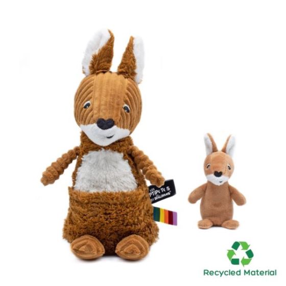 Les Ptipotos Mom & Baby Kangaroo - Terracotta
