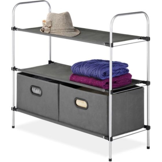 Closet Storage Unit with Shelves and Drawers