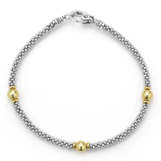 Two-Tone Station Bracelet Size 6.25