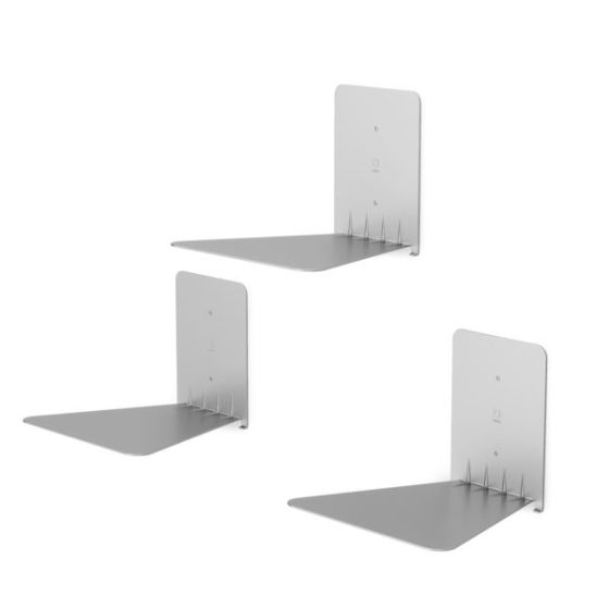 Conceal Floating Wall Shelf (3) Lrg Silver