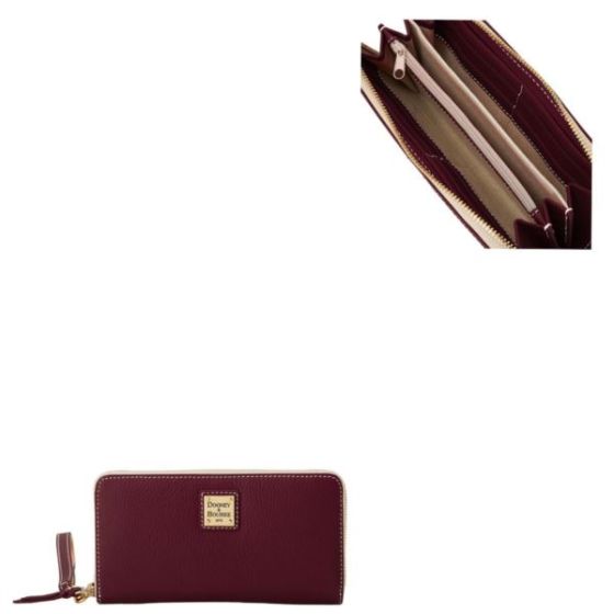 Lucca Leather Large Zip Around Wristlet