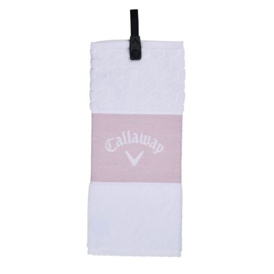 Callaway Trifold Towel - Mauve/White