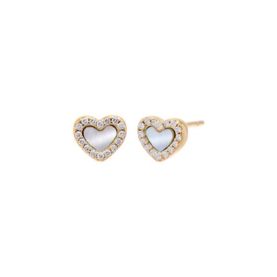 Pave Tiny Colored Gemstone Stud Earring Size 6MMx7MM