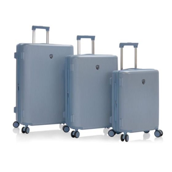Heys Luggage Earth Tones 100% PC 3pc Luggage Set - Galcier Grey