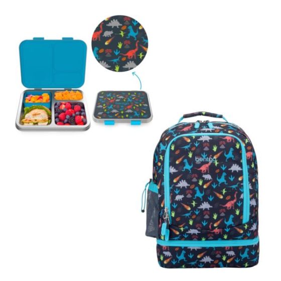 Kid' Backpack & Lunch Box Kit Dino