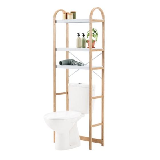 Bellwood Over the Toilet Shelf Wht/Natural
