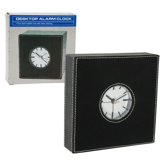 Desktop Leather Encased Alarm Clock