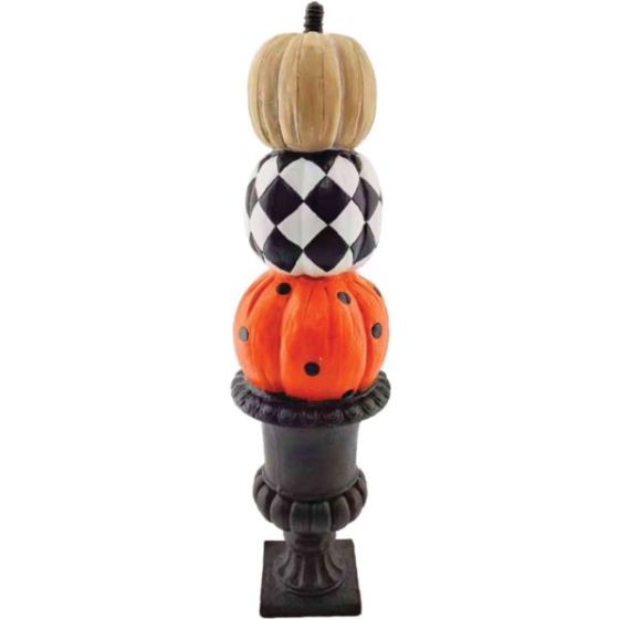 52-in. Stacked Pumpkins in Urn Decoration