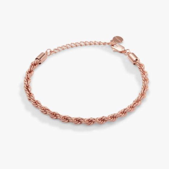 French Rope Chain Bracelet - Shiny Rose Gold