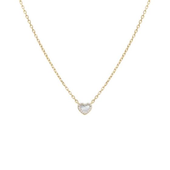 Mini Pave Gemstone Pendant Necklace Size 17