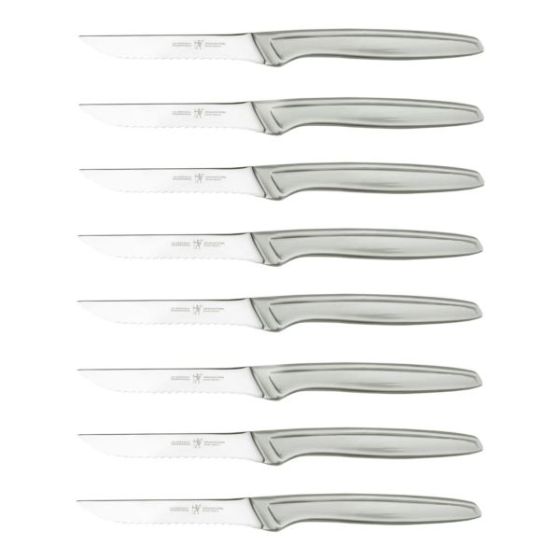 8pc Stainless Steel Serrated Steak Knife Set