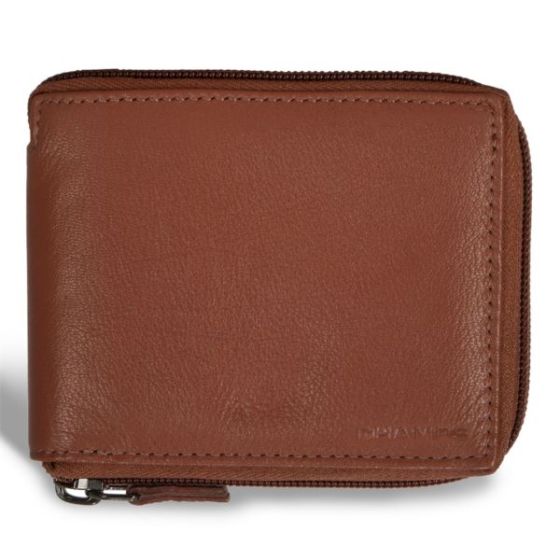 Onyx Leather Zip Around Wallet Size 4.5