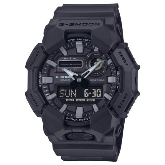 Mens GA010 G-Shock Large Ana- Digi Watch Black