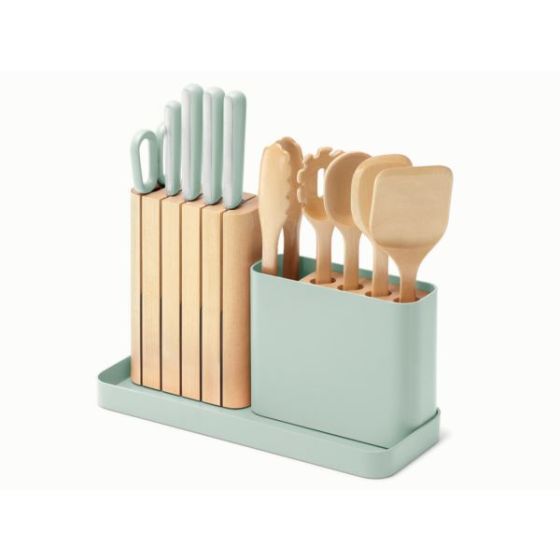 14pc Knife & Utensil Set Mist