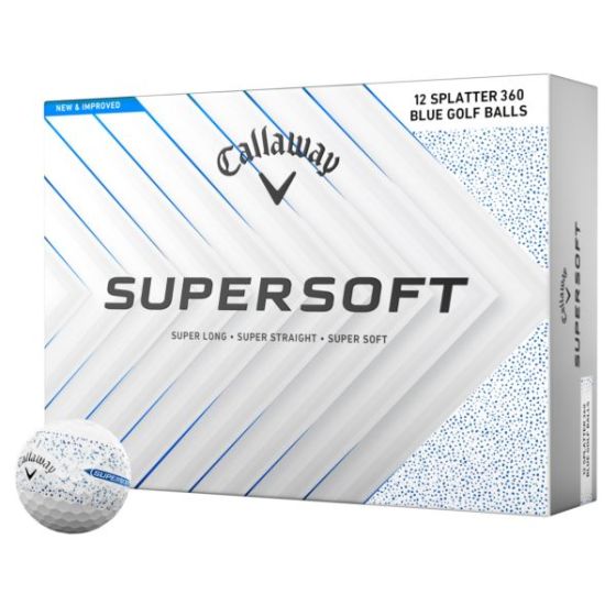 Callaway Supersoft Splatter Blue 2025 Golf Balls - 1 Dozen