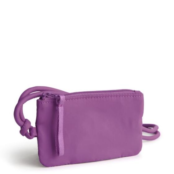 Zip Card Pouch Lanyard-Iris Orchid-Lightweight Nylon