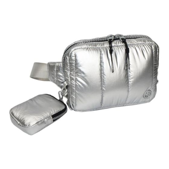 Metallic Quilted Passport Sling Size 9