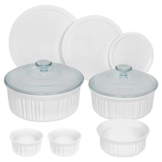 French White 10pc Bakeware Set