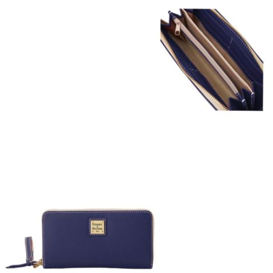 Lucca Leather Large Zip Around Wristlet