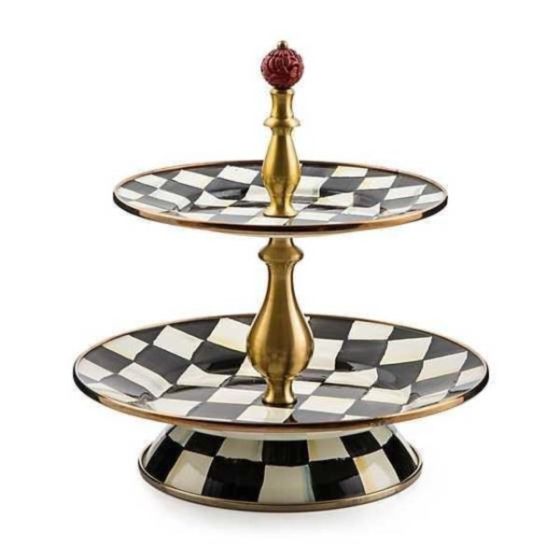 Royal Check Two Tier Sweet Stand