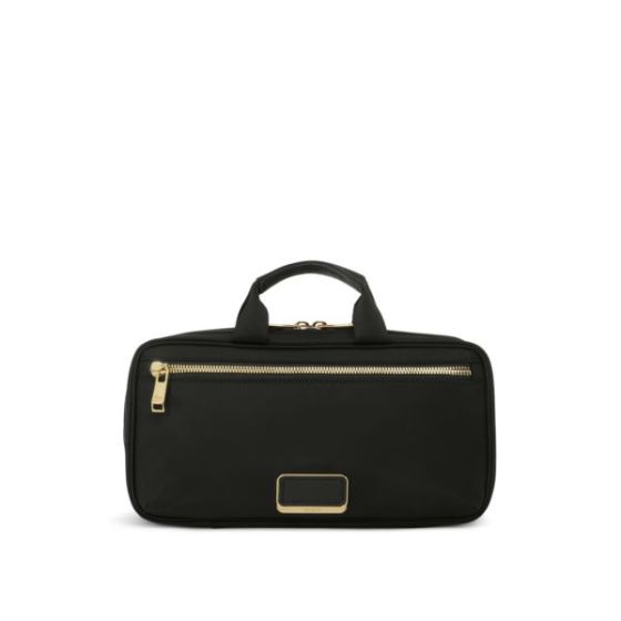 Voyageur Small Madeline Cosmetic- Black/Gold