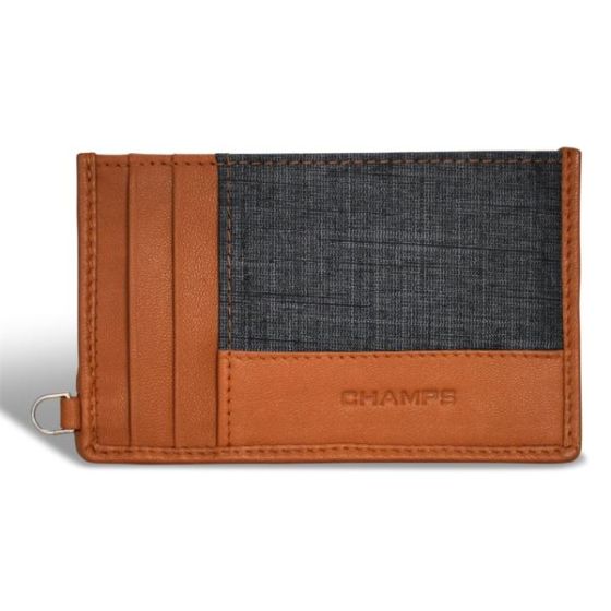 Denim Leather Slim Cardholder Size 4.5