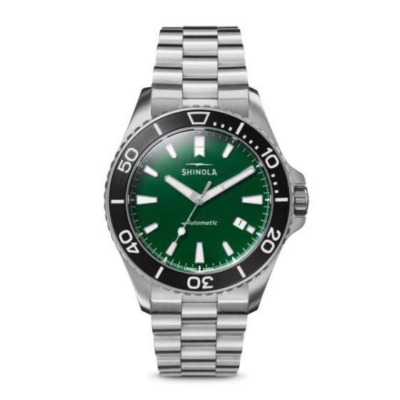 Mens' Lake Ontario Monster Automatic Stainless Steel Watch Green Dial