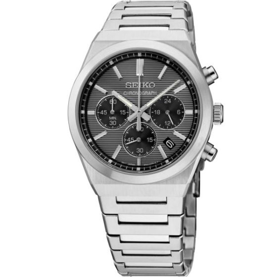 Essentials SS Quartz Chronograph Gray Dial