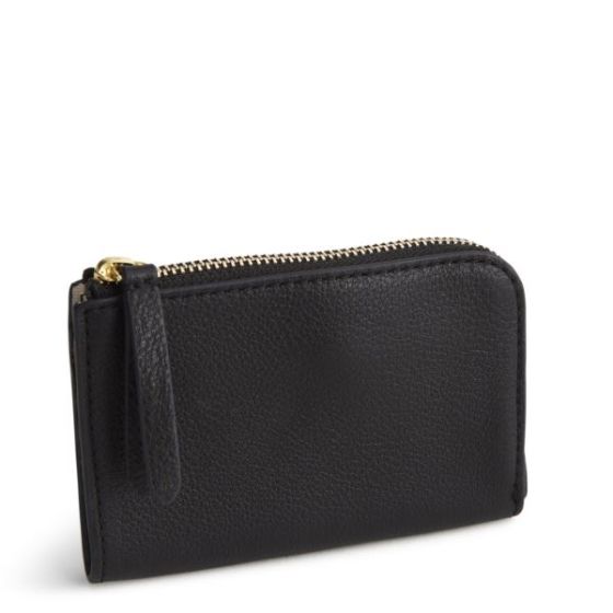 Zip Card Pouch-Moonless Night-Leather