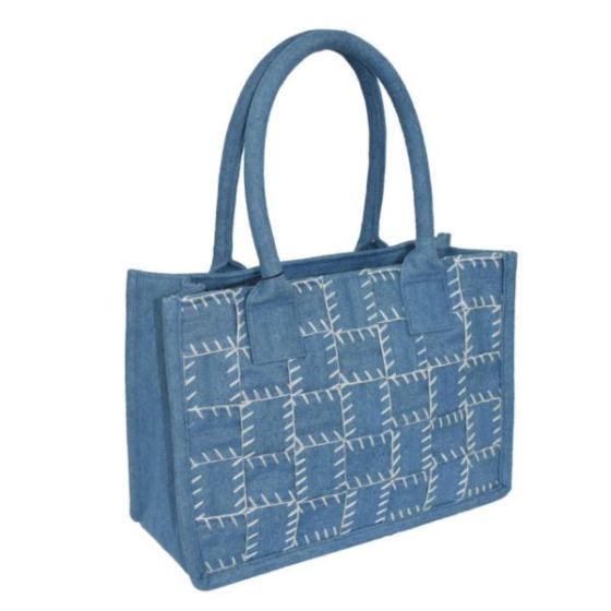 Gwen Basketweave Hand Tote Bag
