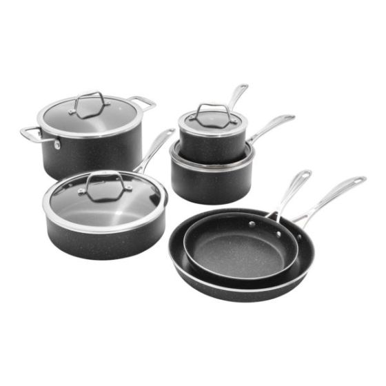 Capri Notte 10pc Granitium Nonstick Cookware Set