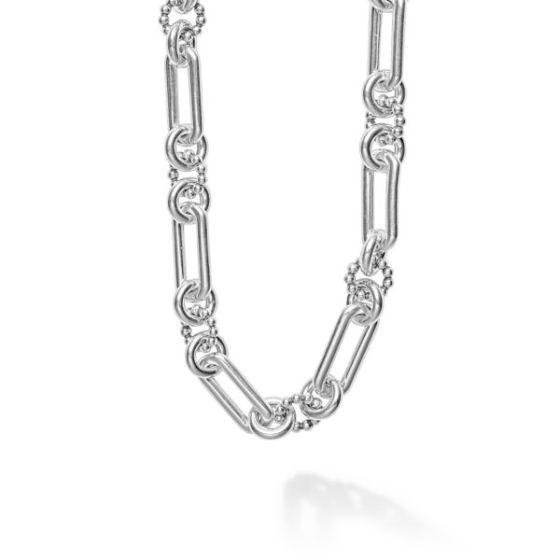 Silver Link Necklace Size 18