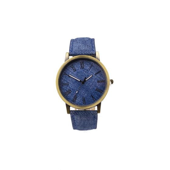 Denim Roman Numeral Watch in Indigo