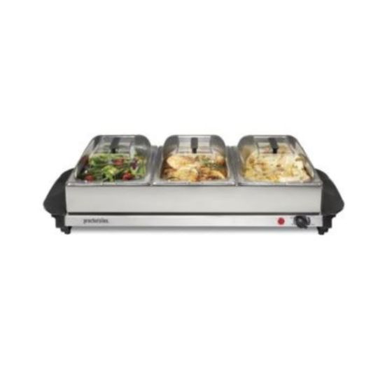 Proctor Silex Triple Buffet Server with 3 Removable Stainless Steel Pans