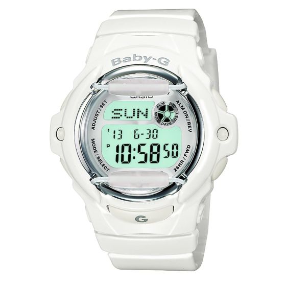 Ladies Baby-G Gloss White Jelly Digital Watch