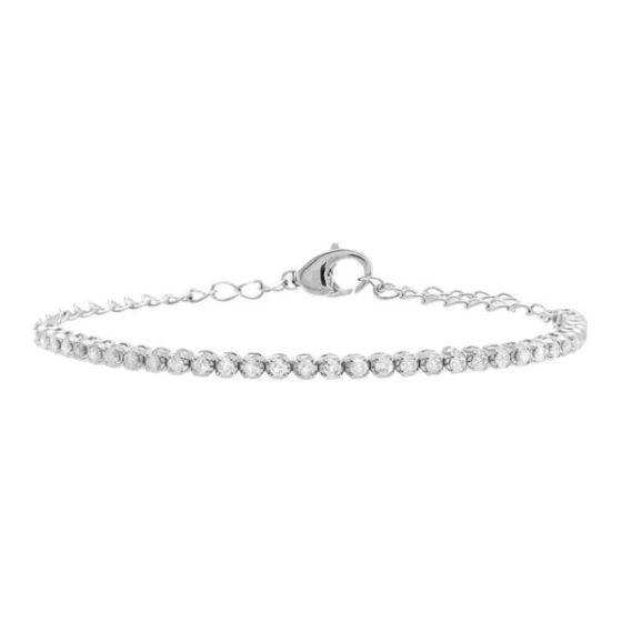 Mini Diamond Tennis Bracelet 14K Size 7