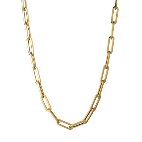 Chunky Paperclip Necklace Gold